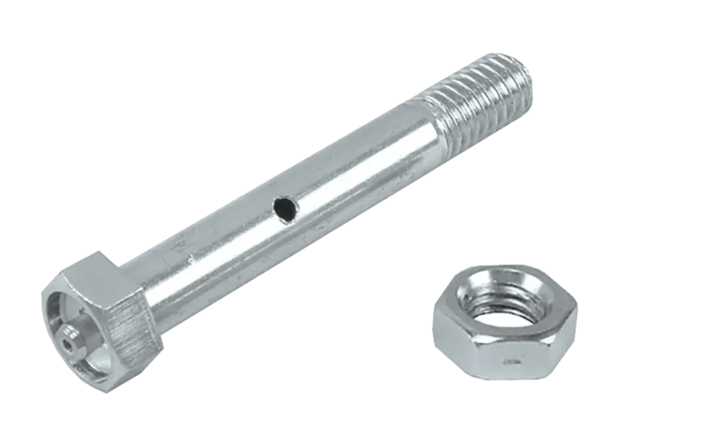 Durastar 1/2-13" OD x 4" Length Zerk Axle & a choice between 5/16" Jam Nuts -  | CasterHQ