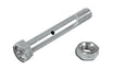 3/8" x 2-1/4" Stainless Steel Zerk Axle & Nut | CasterHQ