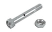 1/2" x 3-3/8" Zerk Axle & Nut Zinc Plated Caster Hardware | CasterHQ