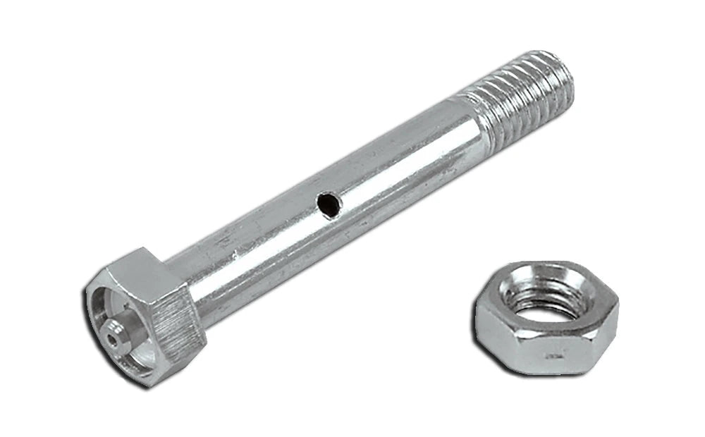(1) Piece - Stainless Steel - 1/2" x 3-3/8" Zerk Axle & Nut CasterHQ