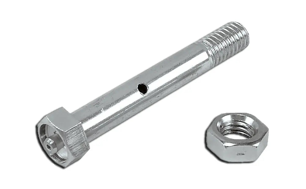 (1) Piece - Stainless Steel - 1/2" x 3-3/8" Zerk Axle & Nut -  | CasterHQ