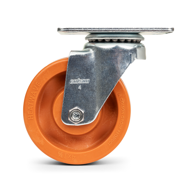 HS40P2HWO 4" High-Temp Bakery Rack Caster – 500°F Heatwave, Zinc-Plated Swivel (No Brake) CasterHQ