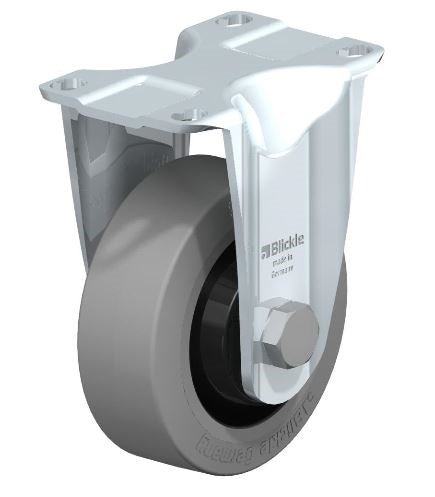 3.5" x 1-1/4" Blickle Rigid Caster with 220 lbs Load Capacity and Plain Bore Blickle