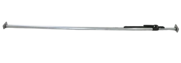 Adjustable Steel Load Lock Bar - 87" to 102" Length, 11 lbs, Rubber Padded Ends for Secure Cargo Restraint CasterHQ