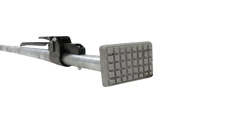 Adjustable Steel Load Lock Bar - 87" to 102" Length, 11 lbs, Rubber Padded Ends for Secure Cargo Restraint CasterHQ