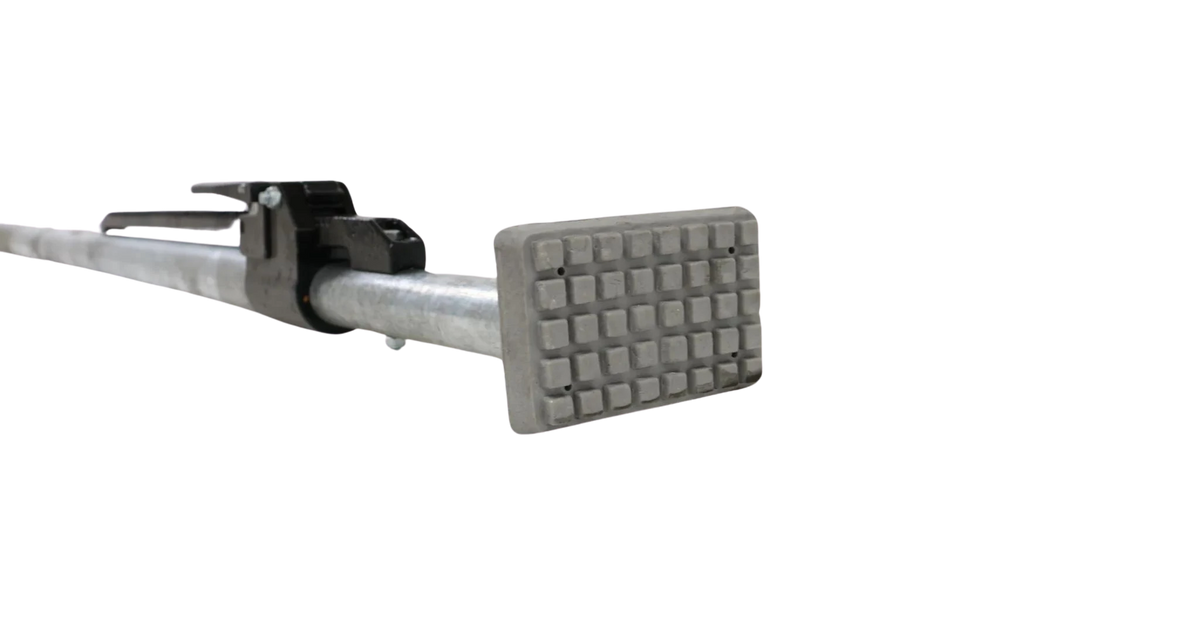 Adjustable Steel Load Lock Bar - 87" to 102" Length, 11 lbs, Rubber Padded Ends for Secure Cargo Restraint CasterHQ