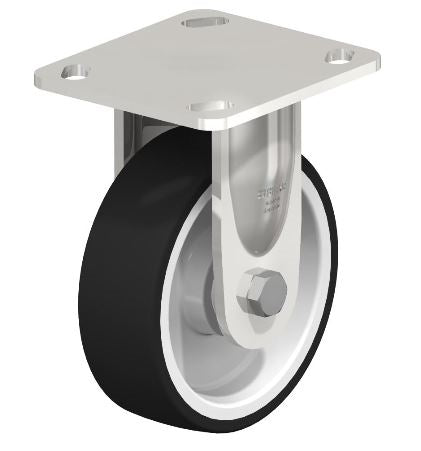 BKSX-POEV 125XKA-14-SG Blickle 5" x 1-9/16" Stainless Steel Rigid Plate Caster with 330 lbs Load Capacity Blickle