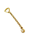 18" Grade 70 Chain Anchor Assembly with 3" D-Ring, 3/8" Grab Hook CasterHQ