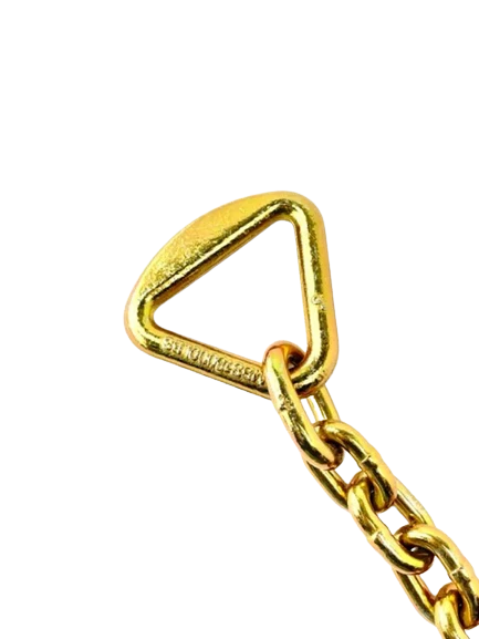 18" Grade 70 Chain Anchor Assembly with 3" D-Ring, 3/8" Grab Hook CasterHQ