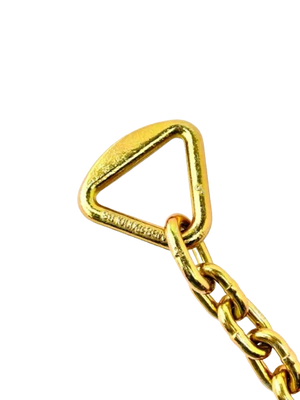 18" Grade 70 Chain Anchor Assembly with 3" D-Ring, 3/8" Grab Hook CasterHQ