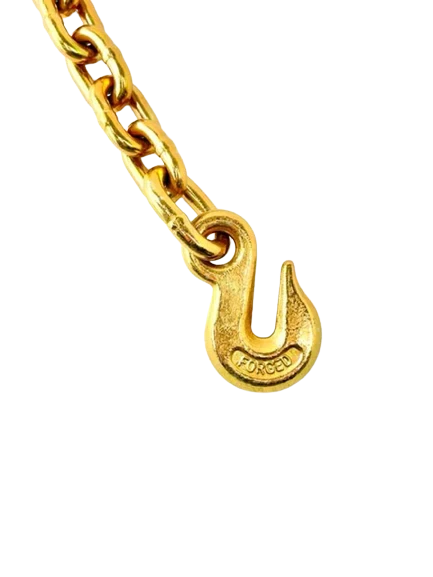 18" Grade 70 Chain Anchor Assembly with 3" D-Ring, 3/8" Grab Hook CasterHQ