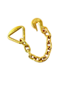 18" Grade 70 Chain Anchor Assembly with 3" D-Ring, 3/8" Grab Hook CasterHQ