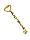 18" Grade 70 Chain Anchor Assembly with 4" D-Ring and 3/8" Grab Hook SAFE 'N SECURE LLC