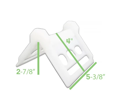 Corner Protector for 2-4 inch Webbing, 4" x 4" x 5 ¼", White, 0.2 lbs CasterHQ