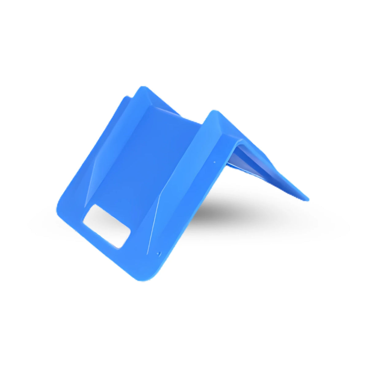 10" Blue Vee Board Corner Protector for 2-4 Inch Webbing - Durable Polyethylene Construction CasterHQ