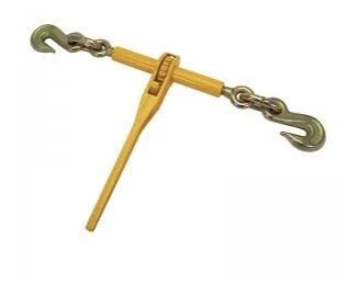 Yellow Ratchet Binder Plus C-RLB-US | 5/16" - 3/8" Chain Size | 7,100 lbs Load Capacity - Heavy-Duty Secure Cargo Binding SAFE 'N SECURE LLC