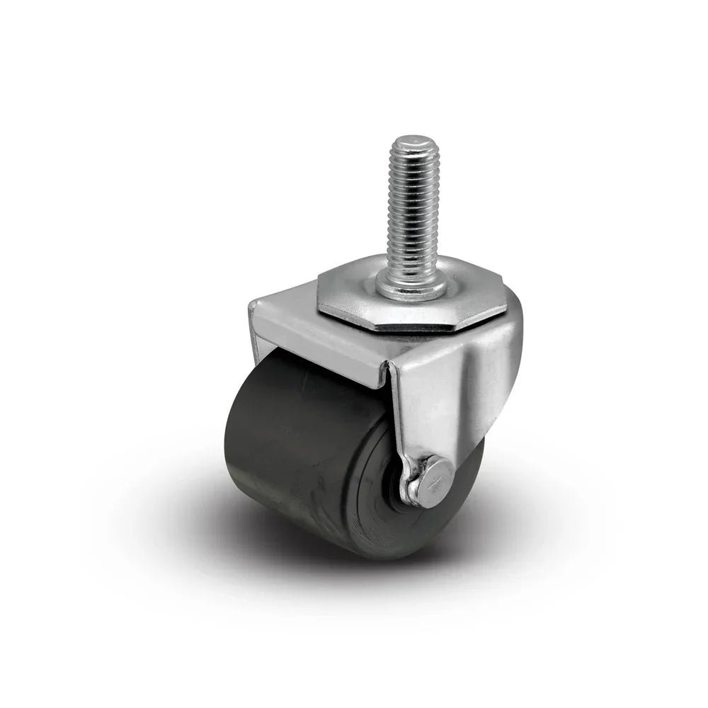 Shepherd C0014741ZN-POL01(KK) 1-7/16" Polyolefin Low-Profile Swivel Caster, 1/2"-13 x 1-1/2" Stem, 150 lb
