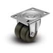 Shepherd C0020120ZN-HDR01(GG) 2" Hard Rubber Dual Wheel Swivel Caster – 225 lb | CasterHQ