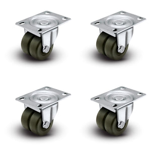Shepherd C0020120ZN-HDR01(GG) 2" Dual Wheel Swivel Plate Caster – 225 lb