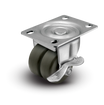 Shepherd C0020120ZN-HDR01-GG-B 2" x 13/16" Gray Rubber Caster — 225 lb | CasterHQ