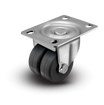 Shepherd C0020120ZN-SFR01(GG) 2" Soft Rubber Swivel Dual Wheel Caster – 180 lb | CasterHQ
