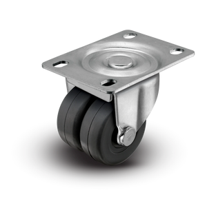 Shepherd C0020120ZN-SFR01(GG) 2" Soft Rubber Swivel Dual Wheel Caster – 180 lb