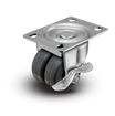 Shepherd C0020120ZN-SFR01(GG)B 2" Soft Rubber Dual Wheel Swivel Caster – 180 lb | CasterHQ