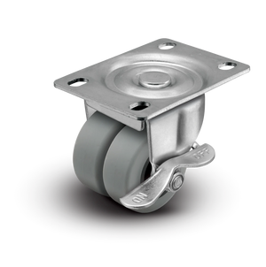 Shepherd C0020120ZN-TPR01(GG) 2" TPR Dual Wheel Swivel Caster – 180 lb