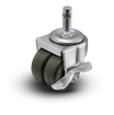 Shepherd C0020273ZN-HDR01-GG-B 2" x 13/16" Gray Rubber Caster — 225 lb | CasterHQ