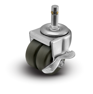 Shepherd C0020273ZN-HDR01-GG-B 2" x 13/16" Gray Rubber Caster — 225 lb