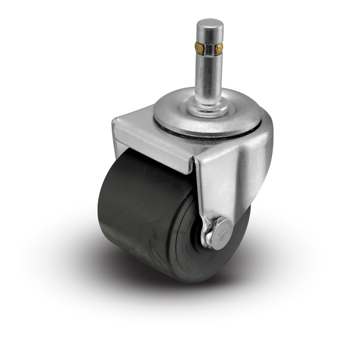 2" Low Profile Swivel Grip Ring Stem Caster - Polyolefin Log Wheel - 300 lbs Capacity Shepherd