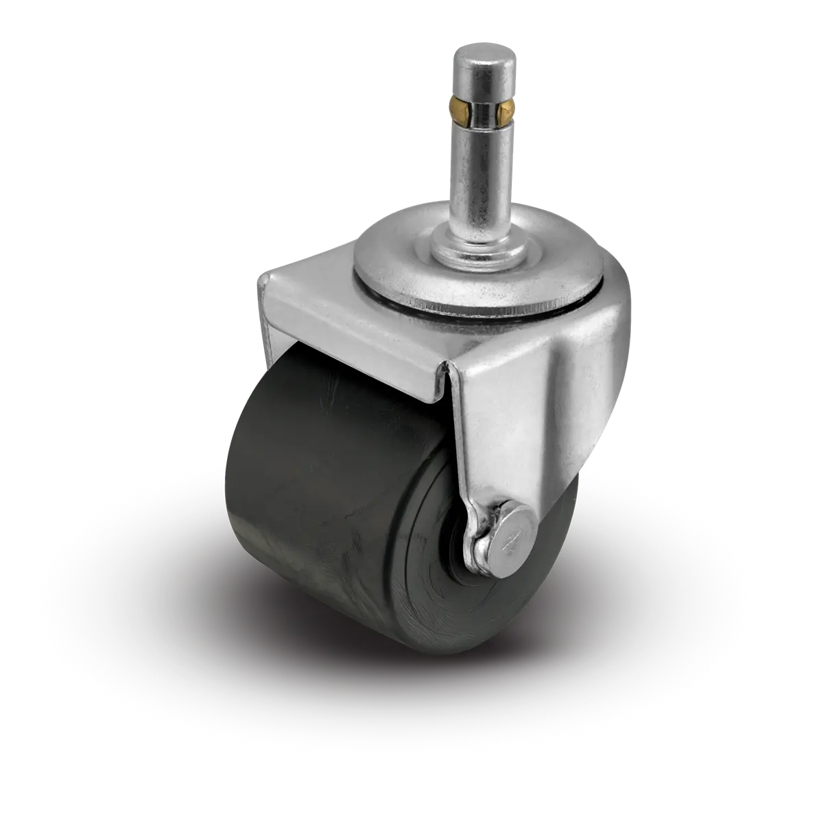2" Low Profile Swivel Grip Ring Stem Caster - Polyolefin Log Wheel - 300 lbs Capacity -  | CasterHQ