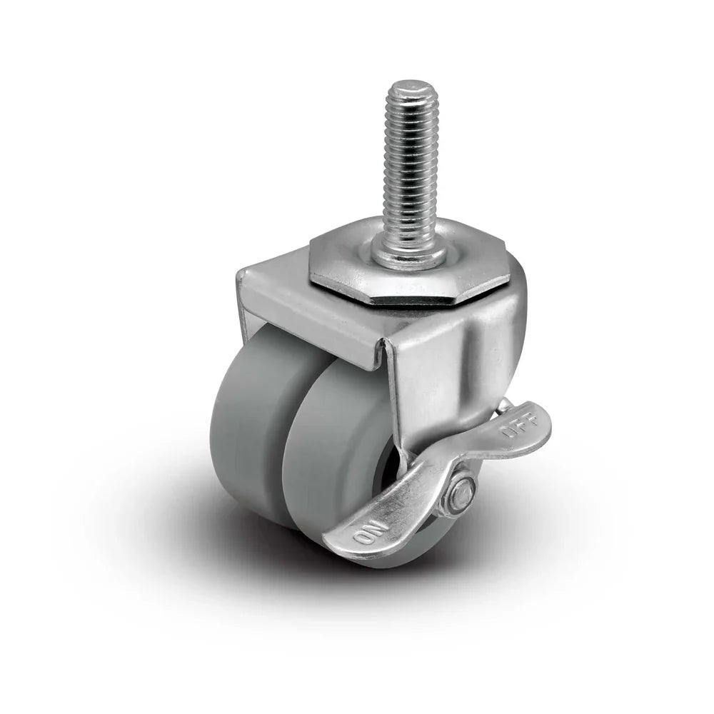 Shepherd C0020741ZN-ZN-SFR01-GG-B 2" x 13/16" Gray Rubber Caster — 180 lb | CasterHQ