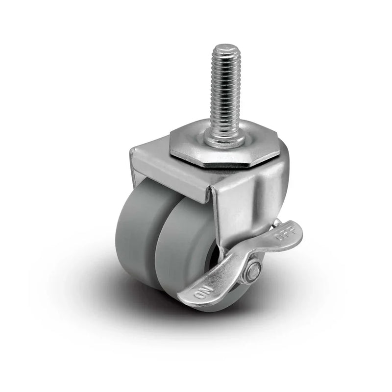 Shepherd C0020741ZN-ZN-SFR01-GG-B 2" x 13/16" Gray Rubber Caster — 180 lb | CasterHQ