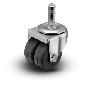 Shepherd C0020748ZN 2" Soft Rubber Swivel Dual Wheel Caster – 180 lb