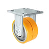 4" x 2" Dual Wheel Caster | Polyurethane on Aluminum | Rigid Maintenance Free Dual Wheel Caster | 1,000 lbs Per Caster CasterHQ