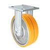 8" x 2" Dual Wheel Caster | Polyurethane on Aluminum | Maintenance Free Rigid Dual Wheel Caster | 2,000 lbs Per Caster CasterHQ