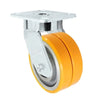 5" x 2" Dual Wheel Caster | Polyurethane on Aluminum | Maintenance Free Dual Wheel Caster | 1,200 lbs Per Caster CasterHQ