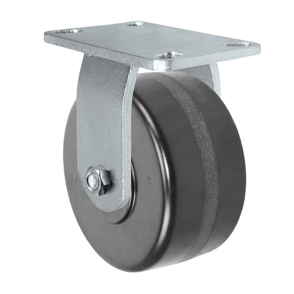 6" x 3" Kingpinless Heavy Duty Rigid Caster - Phenolic Wheel - 2,000 Lbs Capacity CasterHQ