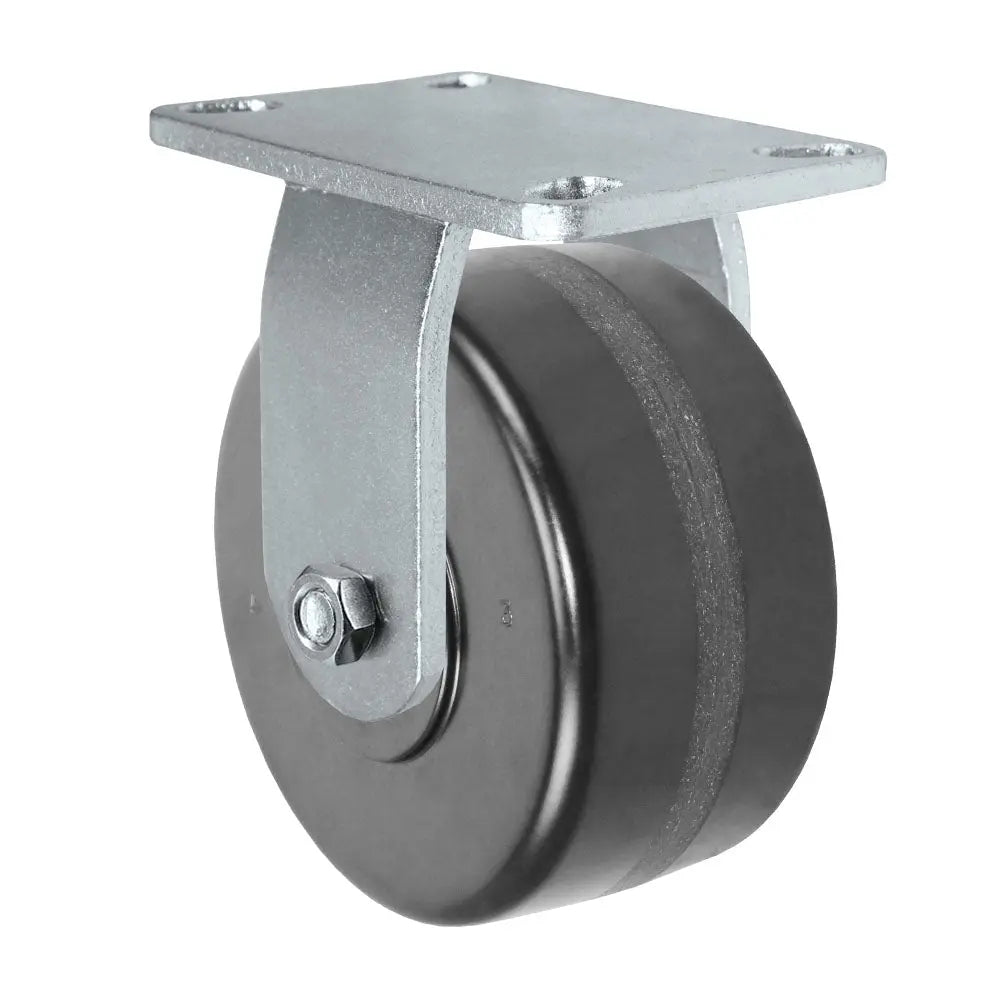 6" x 3" Kingpinless Heavy Duty Rigid Caster - Phenolic Wheel - 2,000 Lbs Capacity -  | CasterHQ