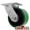 6 Inch x 3 Inch Drop Forged Heavy Duty Swivel Caster - 2000 lbs Capacity | Poly on Iron Wheel