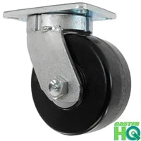 6" x 3" Kingpinless Heavy Duty Swivel Caster - Phenolic Wheel - 2,000 Lbs Capacity CasterHQ