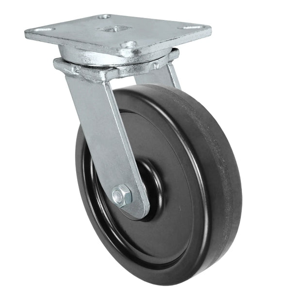 8" x 3" Kingpinless Heavy Duty Swivel Caster - Phenolic Wheel - 2,500 Lbs Capacity CasterHQ