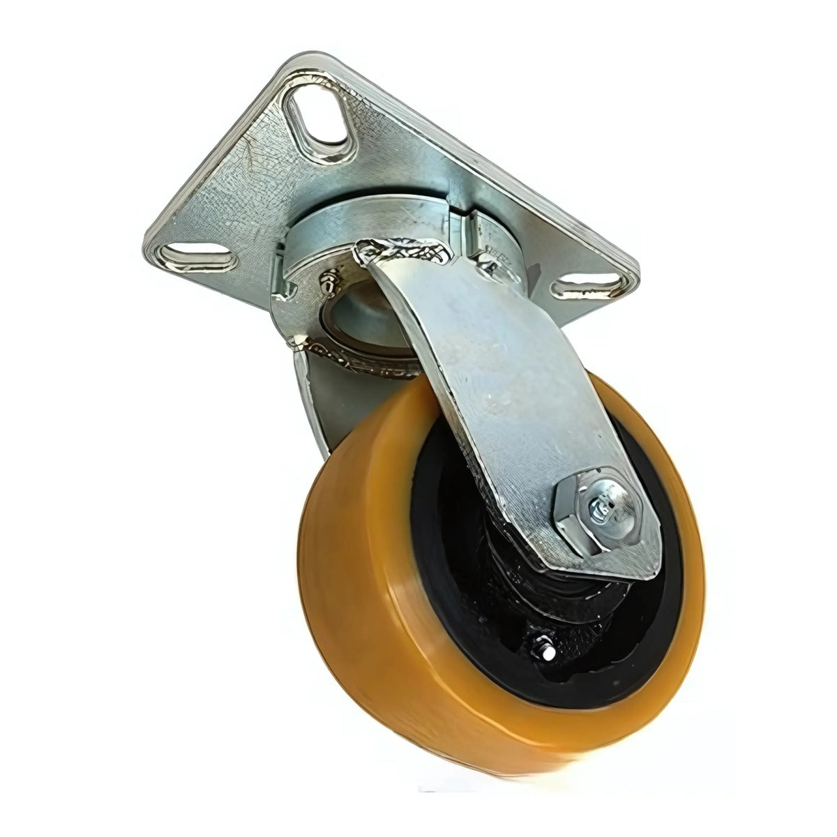 10 Inch x 3 Inch Kingpinless Heavy Duty Swivel Caster - 6000 lbs Capacity | Super Poly on Iron Wheel -  | CasterHQ