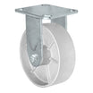 5" x 2" Semi-Steel Rigid Caster 4" x 4-1/2" Top Plate – 1000 lb | CasterHQ