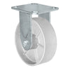 6 Inch x 2 Inch Rigid Caster - 1200 lbs Capacity | Semi-Steel Cast Iron Wheel Heavy Duty CasterHQ