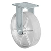 8 Inch x 2 Inch Rigid Caster - 1250 lbs Capacity | Semi-Steel Cast Iron Wheel Heavy Duty