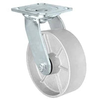 6" x 2" Inch Swivel Caster - Semi-Steel Cast Iron Wheel - 1,200 Lbs Capacity CasterHQ