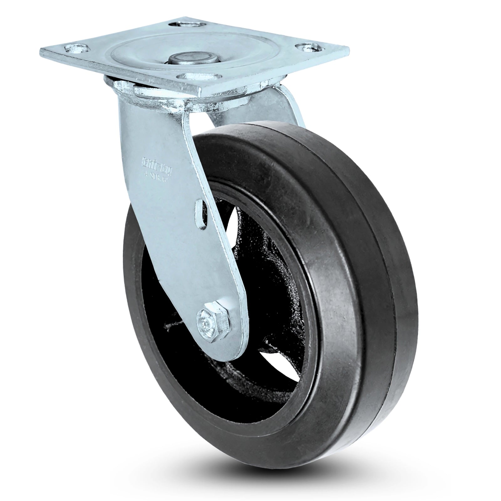 6 Inch x 2 Inch Swivel Caster - 550 lbs Capacity | Mold-On Rubber Wheel | NSF Listed Food Safe CasterHQ
