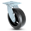 6" x 2" Mold-On Rubber Swivel Caster – 550 lb | 4" x 4-1/2" Top Plate | CasterHQ